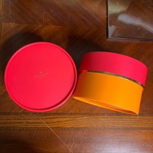 Set of 2 Brand New Kate Spade Round Boxes